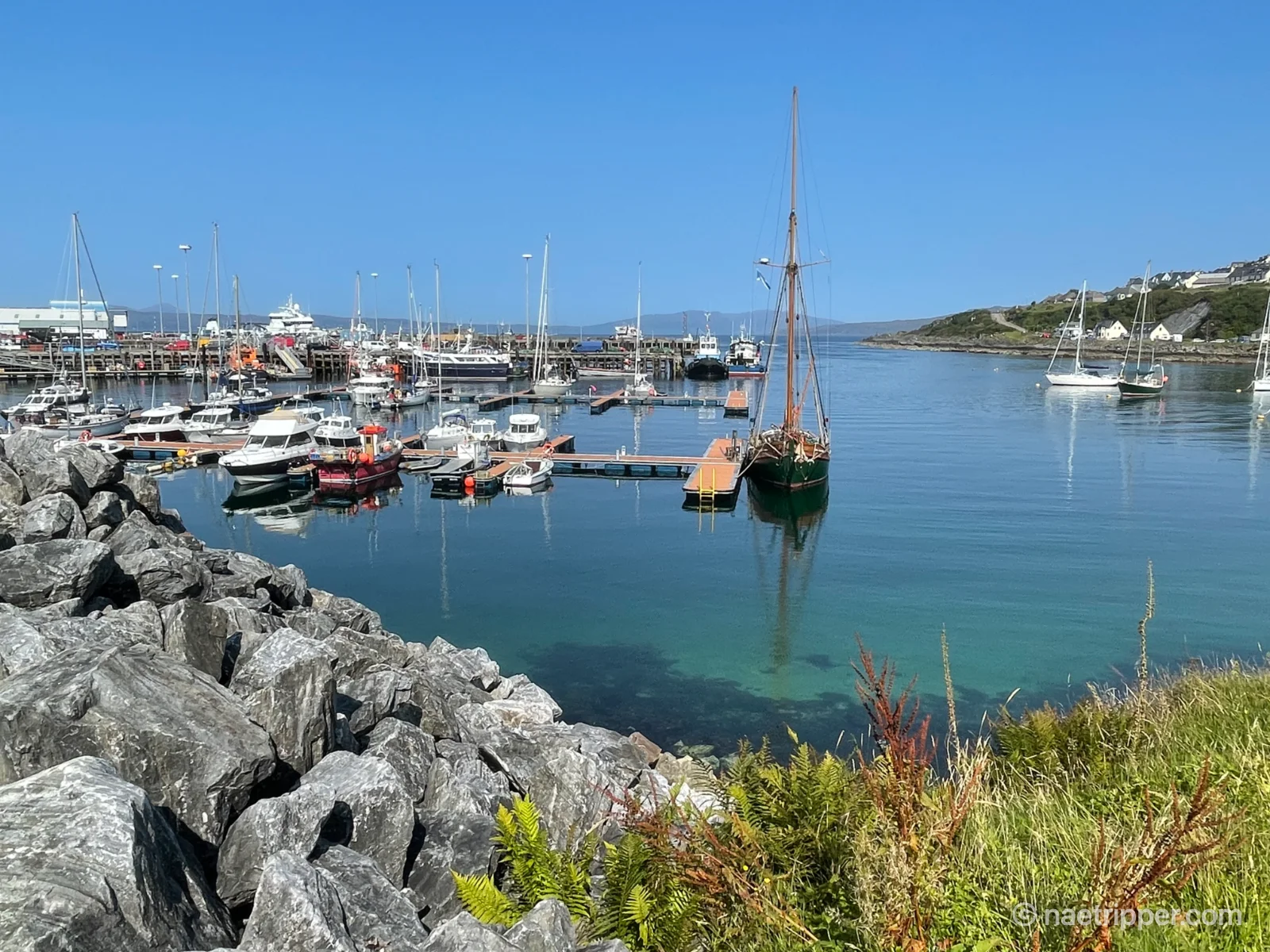 mallaig, harbor town, seafood, ferry, steam train, glencoe